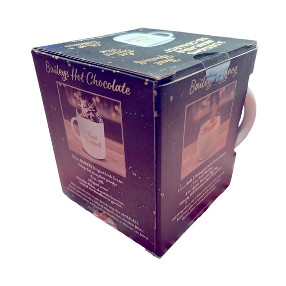 BAILEYS Treat Yourself Fine White Porcelain Coffee Mug With Gold Lettering - Picture 9 of 12